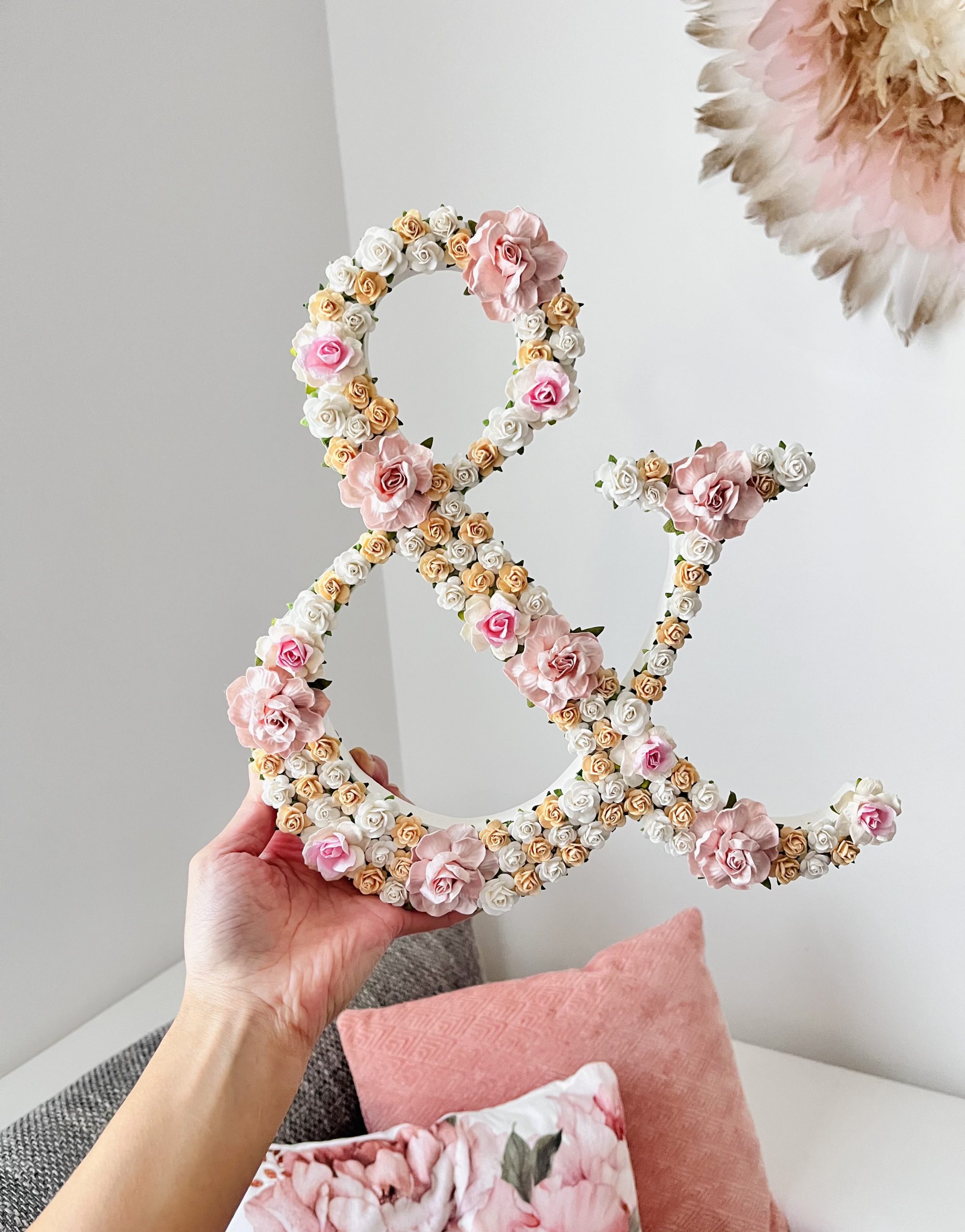 Lettre fleurie 30 cm de hauteur à l’unité – Image 2