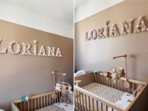 Lettre fleurie - 20cm de hauteur