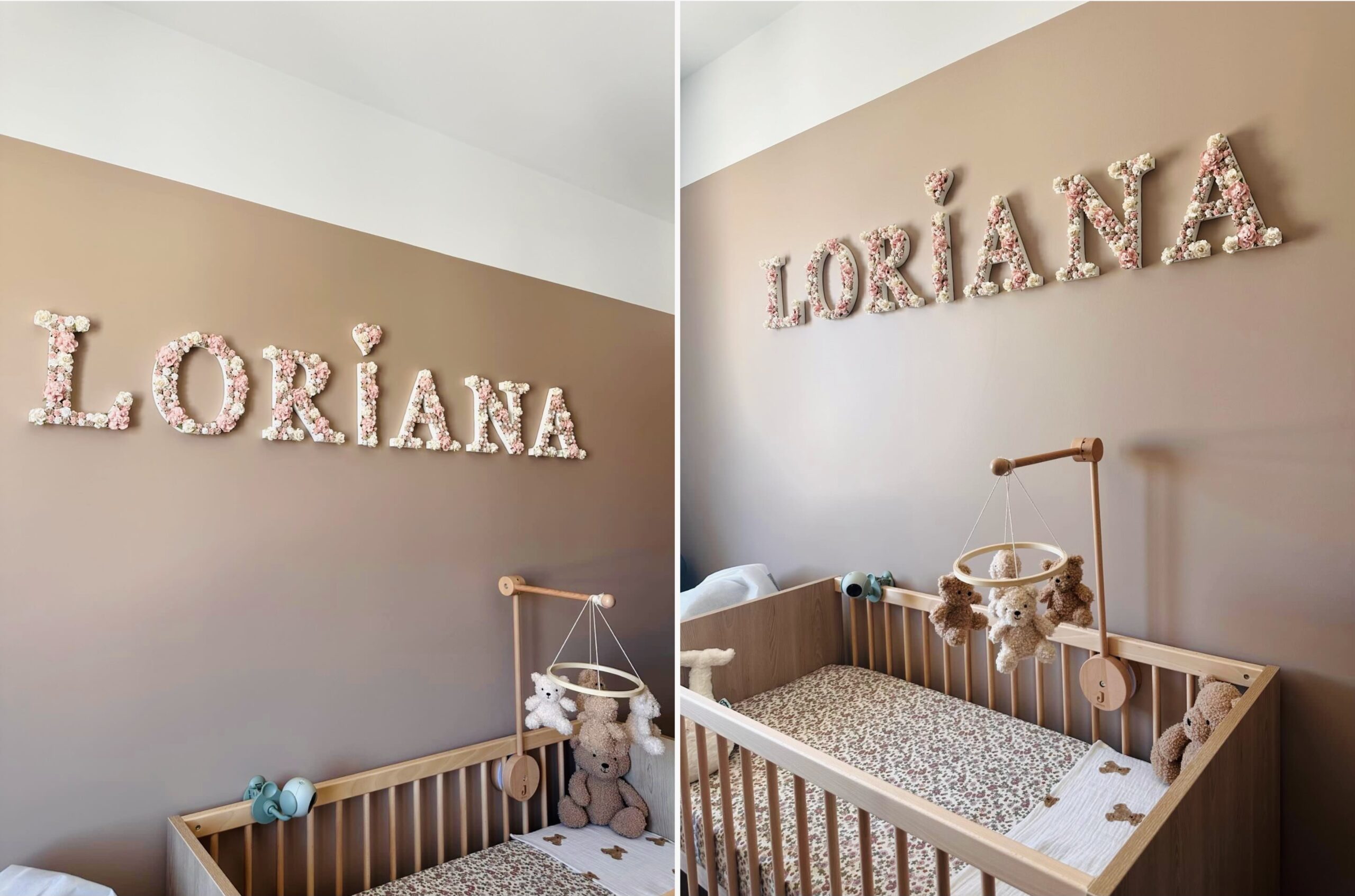 Lettre fleurie - 20cm de hauteur